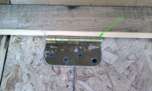 Chicken Coop Nesting Box Door Hinge Detail image