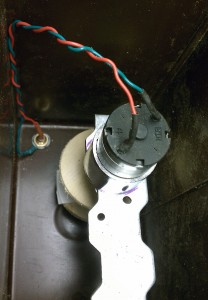 24v motor - wired & mounted (partial view of spool)