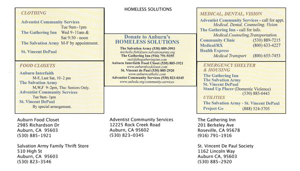 Homeless Resources in Placer County
