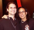 Dave with Bro and bass extrodonaire, Marco Mendoza at NAMM 2007